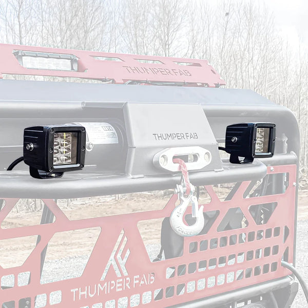 CanAm Defender Winch Headache with Dual 3" LED Work Light Kit Rack by