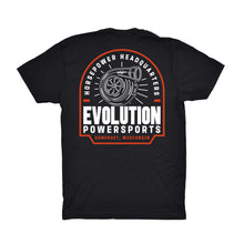 Cargar imagen en el visor de la galería, Evolution Powersports - Horsepower Headquarters T-Shirt - Black