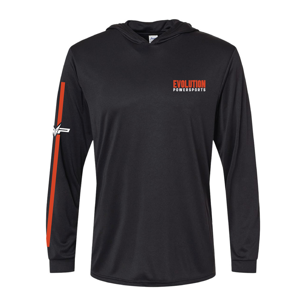 Evolution Powersports - Horsepower Headquarters UV Hooded Long Sleeve - Black